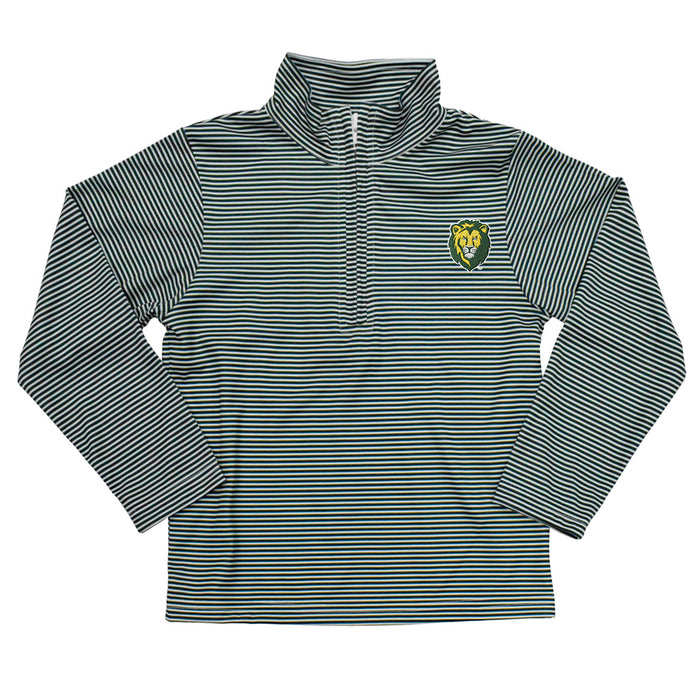 Southeastern Louisiana Lions Embroidered Hunter Green Stripes Quarter Zip Pullover