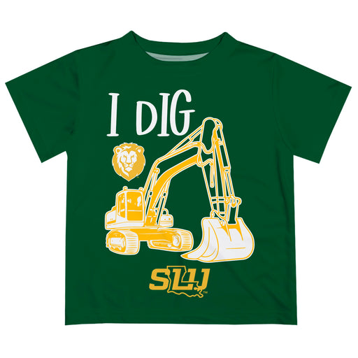 Southeastern Louisiana Lions Vive La Fete Excavator Boys Game Day Green Short Sleeve Tee