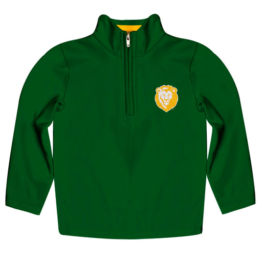 Southeastern Lions Vive La Fete Logo and Mascot Name Womens Green Quarter Zip Pullover