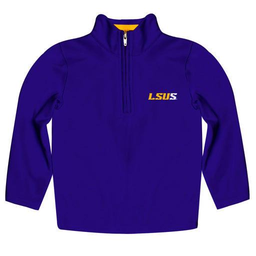 LSU Shreveport LSUS Pilots Vive La Fete Game Day Solid Purple Quarter Zip Pullover Sleeves