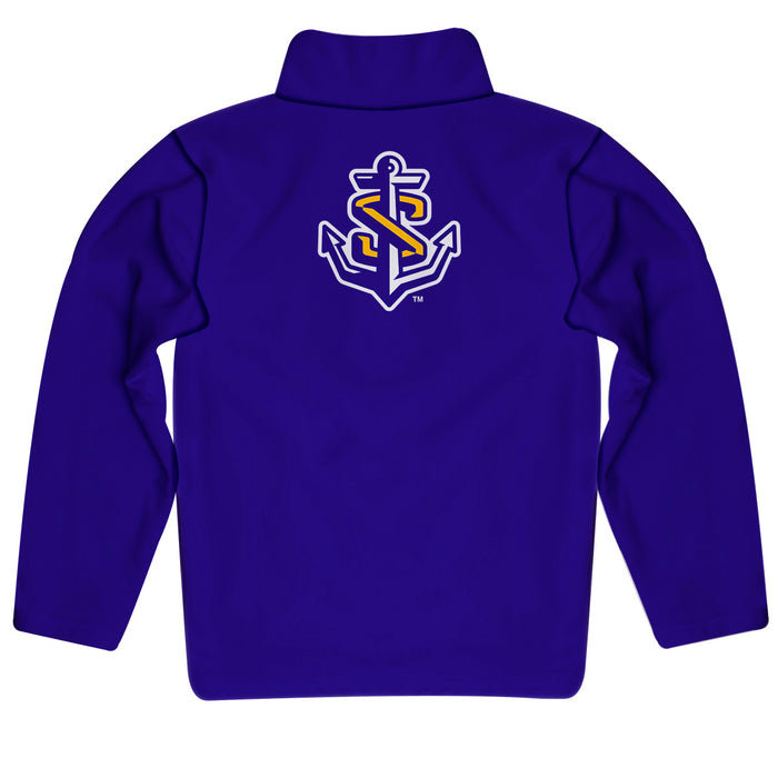 LSU Shreveport LSUS Pilots Vive La Fete Game Day Solid Purple Quarter Zip Pullover Sleeves - Vive La Fête - Online Apparel Store