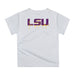Louisiana State Tigers Original Dripping Football Helmet White T-Shirt by Vive La Fete - Vive La Fête - Online Apparel Store