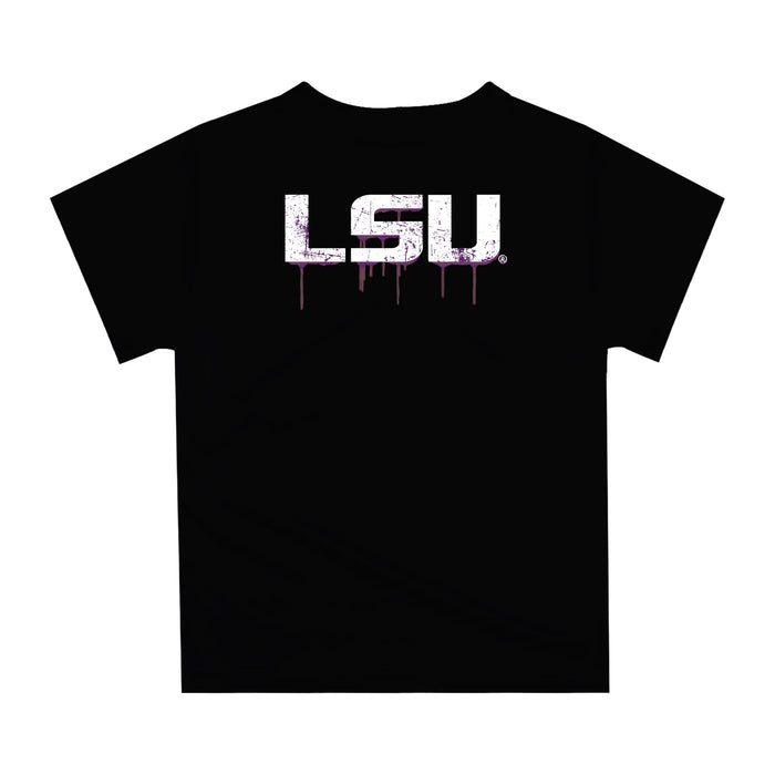 Louisiana State Tigers Original Dripping Football Helmet Black T-Shirt by Vive La Fete - Vive La Fête - Online Apparel Store