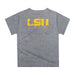 Louisiana State Tigers Original Dripping Football Helmet Heather Gray T-Shirt by Vive La Fete - Vive La Fête - Online Apparel Store