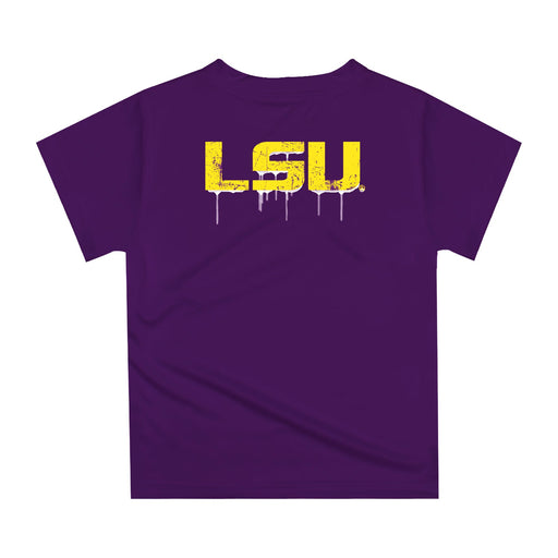 Louisiana State Tigers Original Dripping Football Helmet Purple T-Shirt by Vive La Fete - Vive La Fête - Online Apparel Store