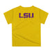 Louisiana State Tigers Original Dripping Football Helmet Gold T-Shirt by Vive La Fete - Vive La Fête - Online Apparel Store