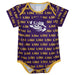 LSU Purple and Gold Boys Bodysuit Short Sleeve - Vive La Fête - Online Apparel Store