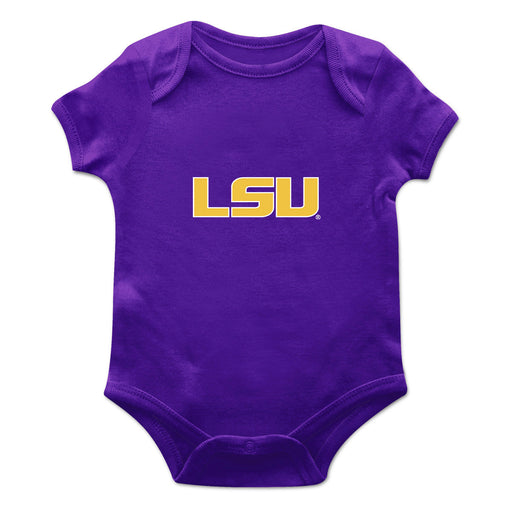 LSU Tigers Cotton Short Sleeve Bodysuit Purple