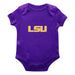 LSU Tigers Cotton Short Sleeve Bodysuit Purple