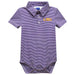 Louisiana State University Tigers Embroidered Purple Stripe Knit Polo Onesie
