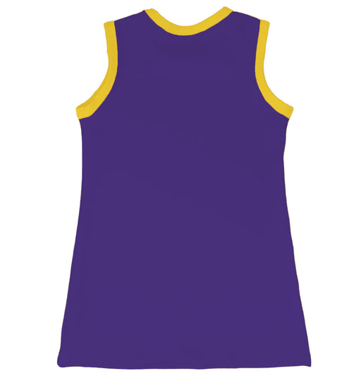 LSU Tigers Sleeveless Cheerleader A Line Dress White and Purple - Vive La Fête - Online Apparel Store