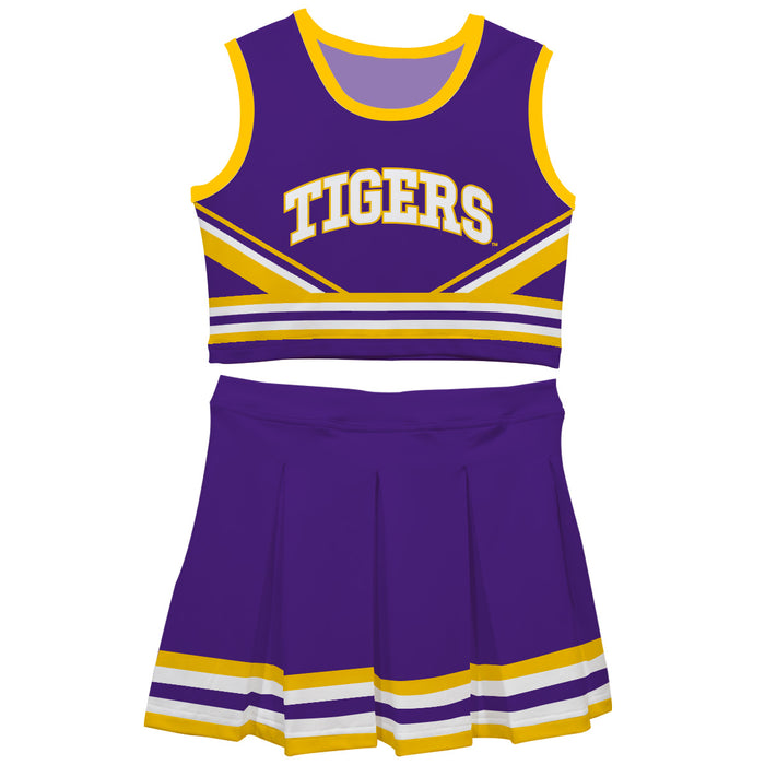 LSU Tigers Vive La Fete Game Day Purple Sleeveless Chearleader Set