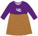 LSU Tigers Vive La Fete Girls Game Day Long Sleeve Purple Stripe on Skirt - Vive La Fête - Online Apparel Store