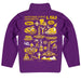 LSU Tigers Vive La Fete Impressions Artwork Purple Boys Quarter Zip Pullover V1 - Vive La Fête - Online Apparel Store