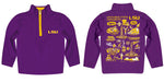 LSU Tigers Vive La Fete Impressions Artwork Purple Boys Quarter Zip Pullover V1 - Vive La Fête - Online Apparel Store