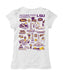 LSU Tigers Hand Sketched Vive La Fete Impressions Artwork White Girls Cotton Short Sleeve Tee - Vive La Fête - Online Apparel Store