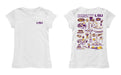LSU Tigers Hand Sketched Vive La Fete Impressions Artwork White Girls Cotton Short Sleeve Tee - Vive La Fête - Online Apparel Store