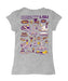LSU Tigers Hand Sketched Vive La Fete Impressions Artwork Grey Girls Cotton Short Sleeve Tee - Vive La Fête - Online Apparel Store