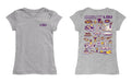 LSU Tigers Hand Sketched Vive La Fete Impressions Artwork Grey Girls Cotton Short Sleeve Tee - Vive La Fête - Online Apparel Store