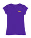 LSU Tigers Hand Sketched Vive La Fete Impressions Artwork Purple Girls Cotton Short Sleeve Tee
