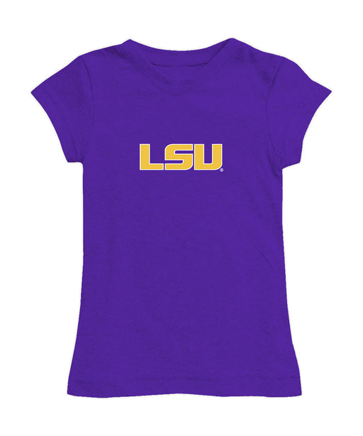 LSU Tigers Girl´s Fitted Cotton T-shirt Purple