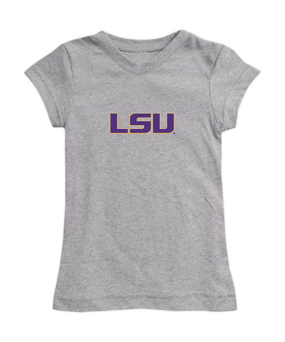 LSU Tigers Girl´s Fitted Cotton T-shirt Grey