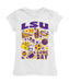 LSU Tigers Girl´s Fitted Cotton T-shirt White