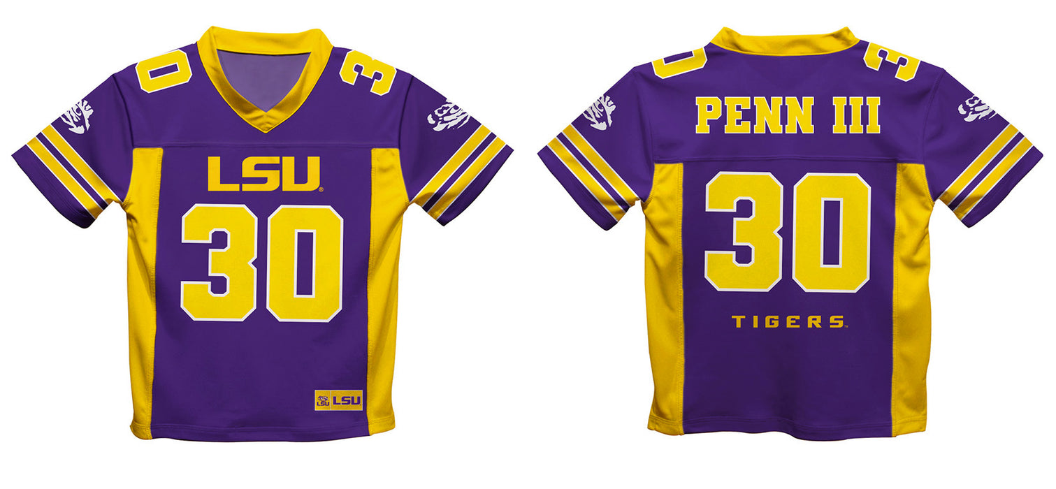 LSU Tigers Vive La Fete Greg Penn III Game Day Purple Boys Football Jersey - Vive La Fête - Online Apparel Store