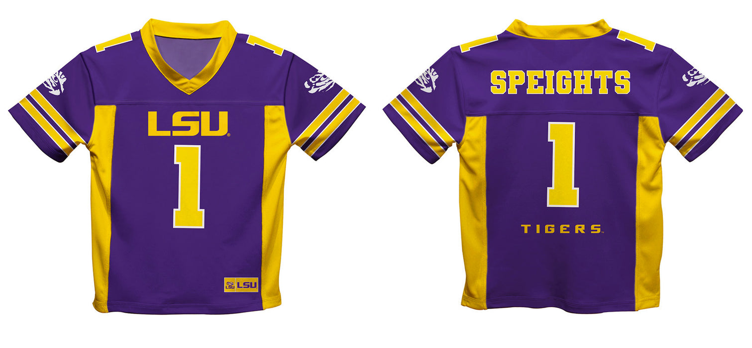 LSU Tigers Vive La Fete Omar Speights Game Day Purple Boys Football Jersey - Vive La Fête - Online Apparel Store