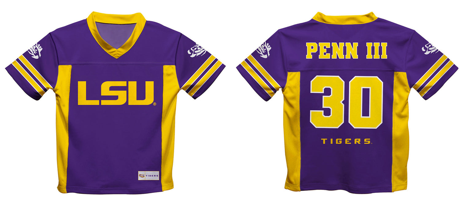LSU Tigers Vive La Fete Greg Penn III Game Day Purple Boys Football Fashion Top - Vive La Fête - Online Apparel Store