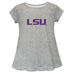 LSU Tigers Short Sleeve Youth Cotton Top Grey