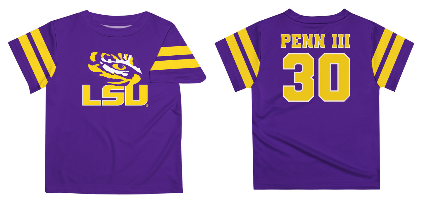 LSU Tigers Vive La Fete Greg Penn III Boys Game Day Purple Short Sleeve Tee Shirt - Vive La Fête - Online Apparel Store