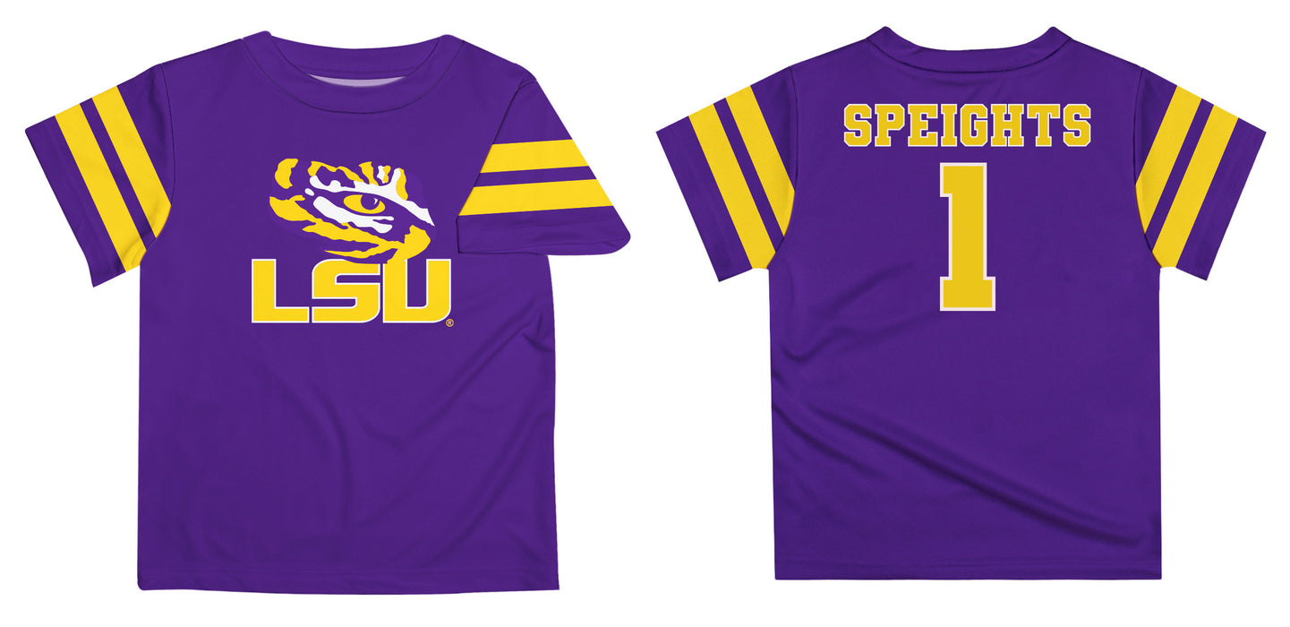 LSU Tigers Vive La Fete Omar Speights Boys Game Day Purple Short Sleeve Tee - Vive La Fête - Online Apparel Store