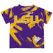 LSU Tigers Vive La Fete Boys Game Day Purple Short Sleeve Tee Paint Brush