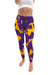 LSU Tigers Vive La Fete Paint Brush Logo on Waist Women Purple Yoga Leggings