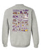 LSU Tigers Hand Sketched Vive La Fete Impressions Artwork Purple Crew Neck Sweatshirt for Women - Vive La Fête - Online Apparel Store
