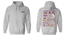 LSU Tigers Hand Sketched Vive La Fete Impressions Artwork Purple Cotton Fleece Long Sleeve Hoodie - Vive La Fête - Online Apparel Store
