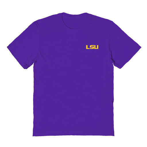 LSU Tigers Vive La Fete Impressions Artwork Purple Womens Cotton Tshirt