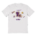 LSU Tigers Hand Sketched Vive La Fete Impressions Icones White T-shirt for Women