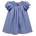Louisiana Tech Bulldogs Smocked Royal Gingham Short Sleeve Bishop