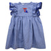 Louisiana Tech Bulldogs Embroidered Royal Gingham Ruffle Dress