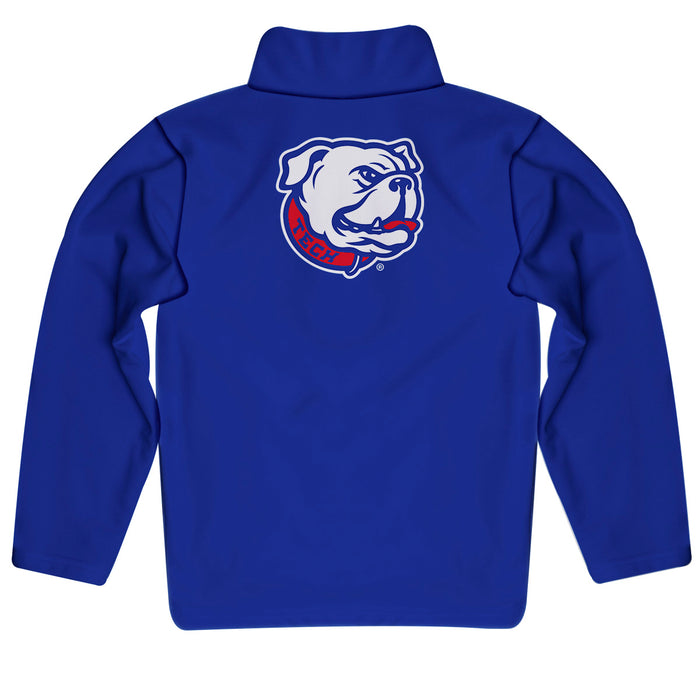 Louisiana Tech Bulldogs Vive La Fete Game Day Solid Blue Quarter Zip Pullover Sleeves - Vive La Fête - Online Apparel Store
