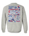 Louisiana Tech Bulldogs Hand Sketched Vive La Fete Impressions Artwork Navy Crew Neck Sweatshirt for Women - Vive La Fête - Online Apparel Store