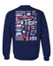 Louisiana Tech Bulldogs Hand Sketched Vive La Fete Impressions Artwork Navy Crew Neck Sweatshirt for Women - Vive La Fête - Online Apparel Store