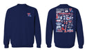 Louisiana Tech Bulldogs Hand Sketched Vive La Fete Impressions Artwork Navy Crew Neck Sweatshirt for Women - Vive La Fête - Online Apparel Store