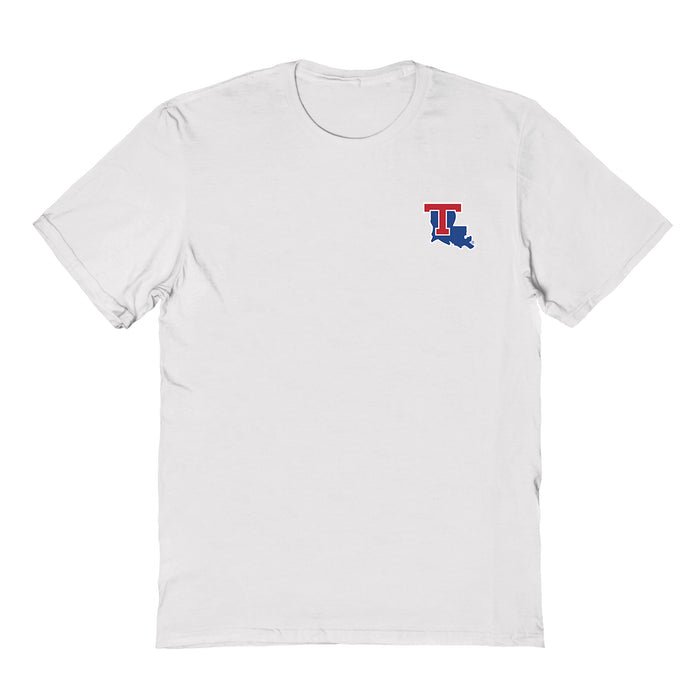 Louisiana Tech Bulldogs Vive La Fete Impressions Artwork White Womens Cotton Tshirt