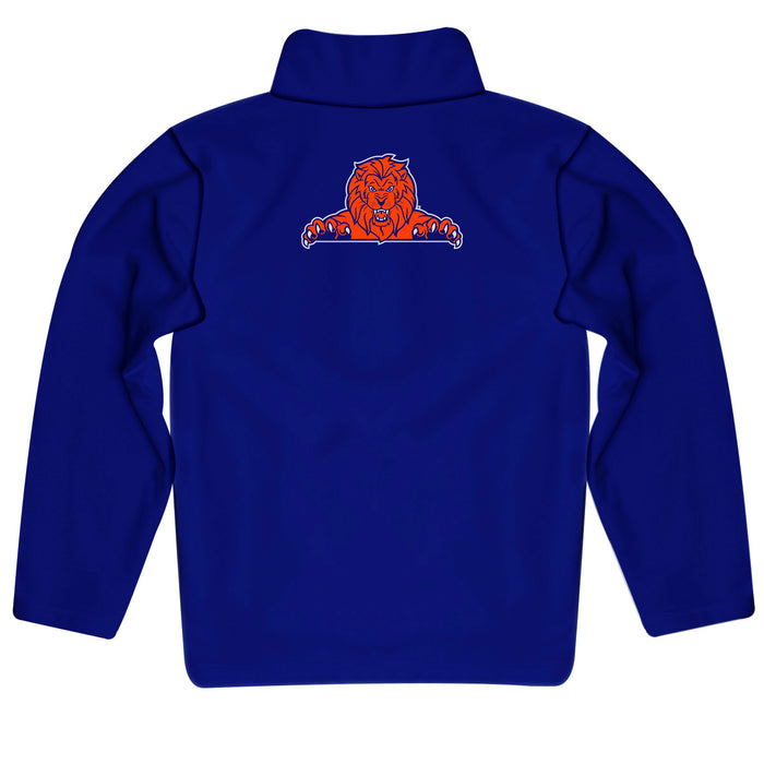 Lincoln University Lions LU Vive La Fete Game Day Solid Blue Quarter Zip Pullover Sleeves - Vive La Fête - Online Apparel Store