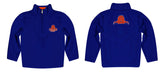 Lincoln University Lions LU Vive La Fete Game Day Solid Blue Quarter Zip Pullover Sleeves - Vive La Fête - Online Apparel Store