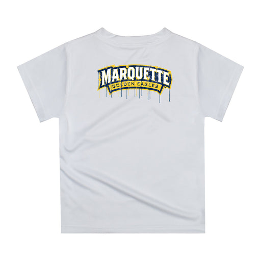 Marquette Golden Eagles Original Dripping Football Helmet White T-Shirt by Vive La Fete - Vive La Fête - Online Apparel Store