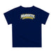 Marquette Golden Eagles Original Dripping Football Helmet Navy T-Shirt by Vive La Fete - Vive La Fête - Online Apparel Store